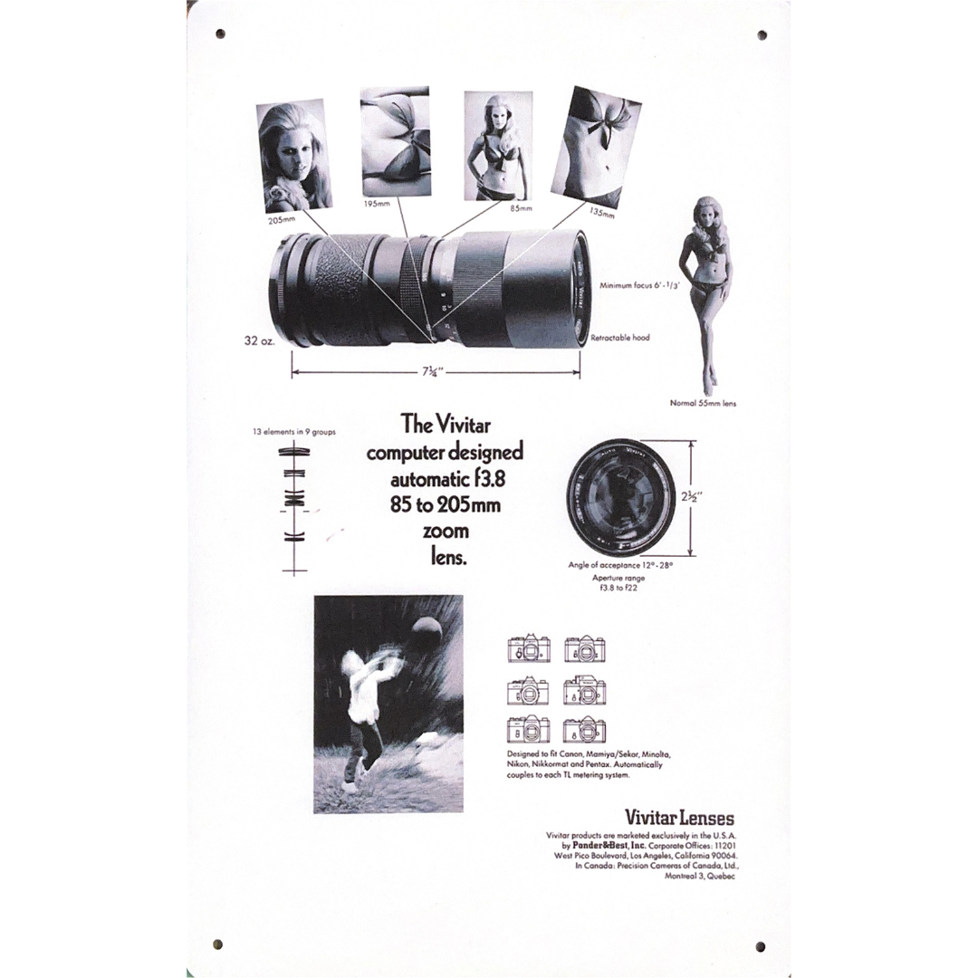 Vivitar Zoom Lens Tin Poster (20x30cm)
