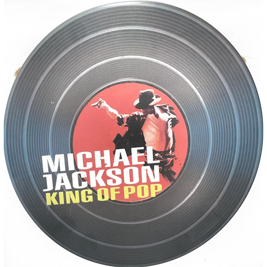 Michael Jackson King Of Pop Round Tin Poster