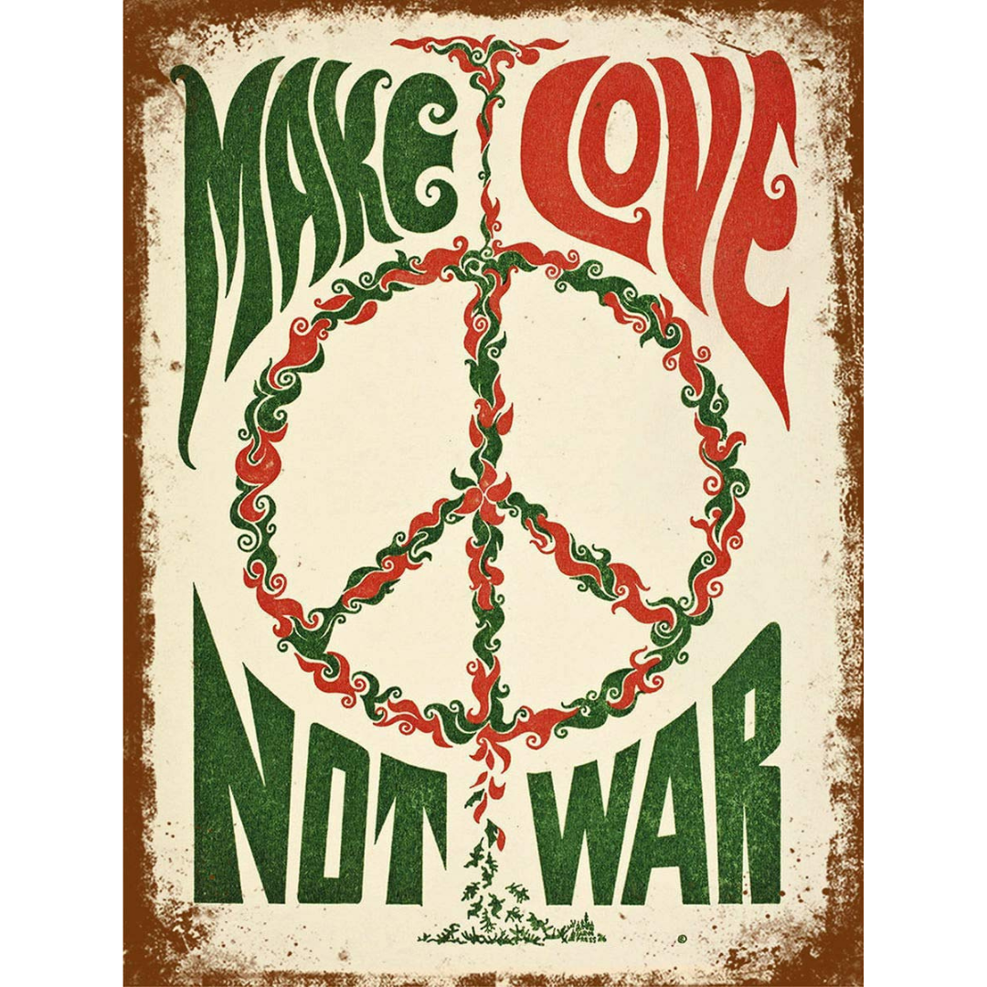 Make Love, Not War Tin Poster (20x30cm)