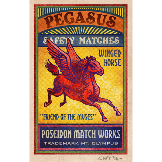 Pegasus Safety Matches Tin Poster (20cm x 30cm)