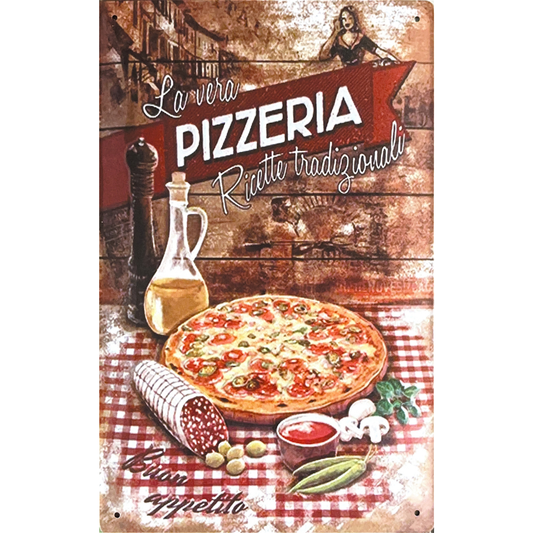 Pizzeria Tin Metal Poster (20cm x 30cm)