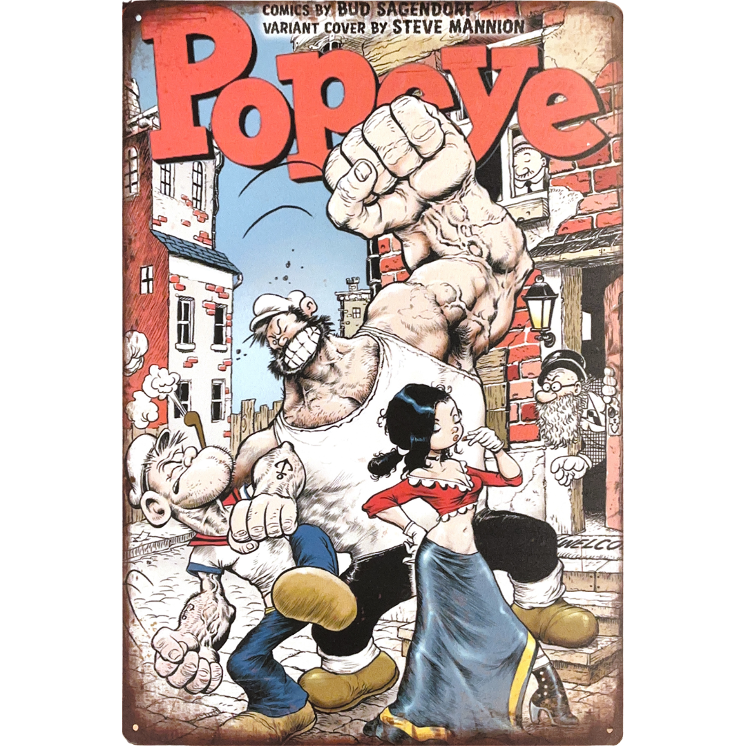 Popeye Comic Book Cover Tin Poster (30x40cm)