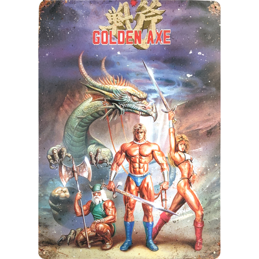 Golden Axe Sega Video Game Tin Poster (30x40cm)