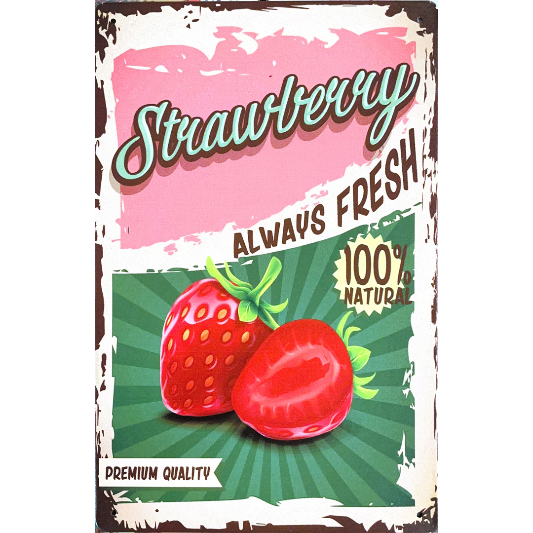 Fruits and Vegetables Tin Poster (20x30cm)
