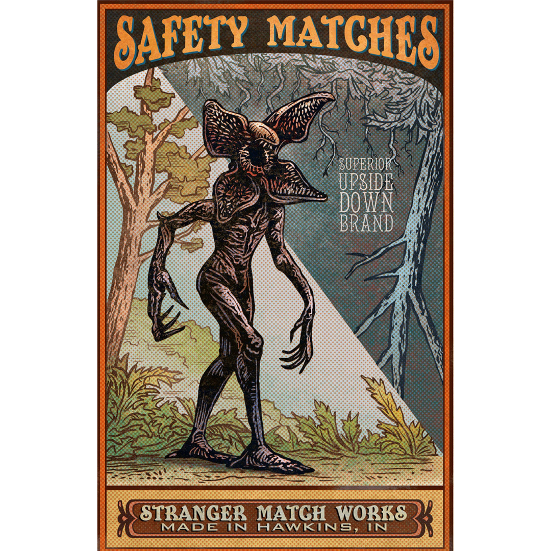Stranger Things Safety Matches Tin Poster (20x30cm)