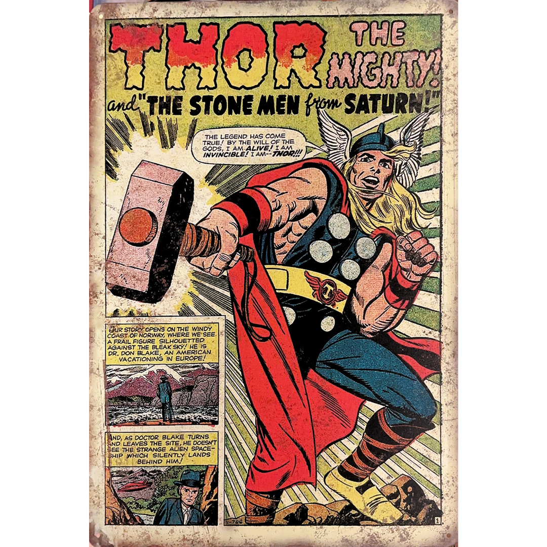 Thor Comic Tin Poster