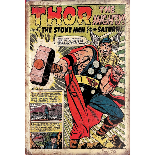 Thor Comic Tin Poster
