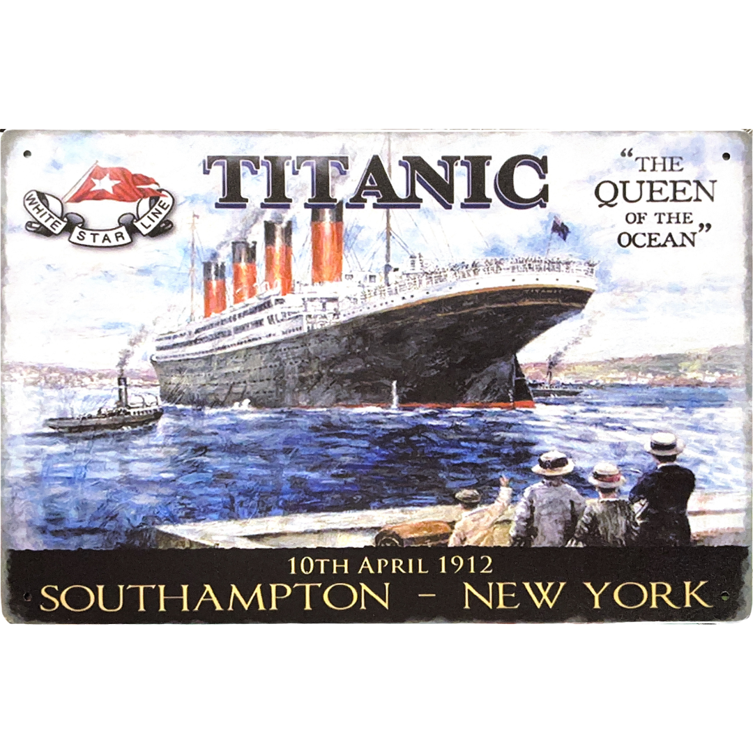 WHITE STAR LINE TITANIC THE QUEEN OF THE OCEAN 1912 Tin Poster (20x30cm)