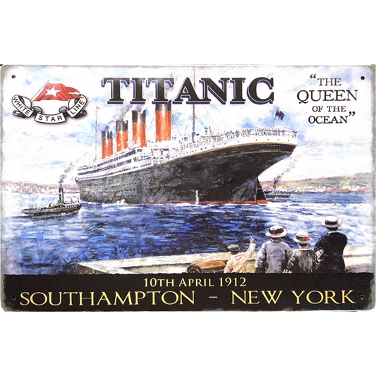WHITE STAR LINE TITANIC THE QUEEN OF THE OCEAN 1912 Tin Poster (20x30cm)
