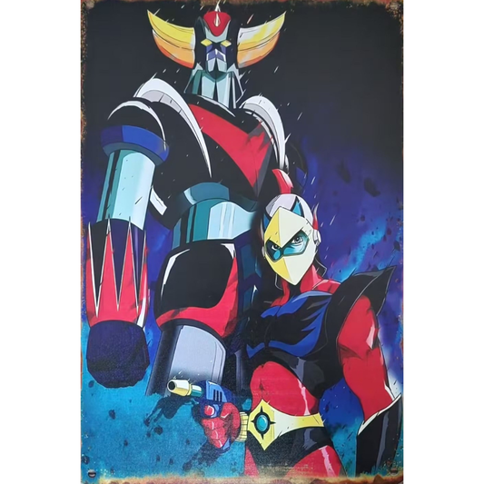 Grendizer and Duke Fleed Tin Poster (30x20cm)