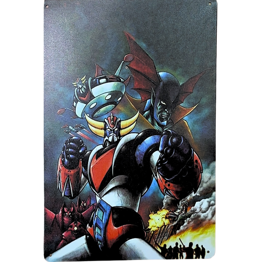 Grendizer robot and King Vega Tin Poster (30x20cm)