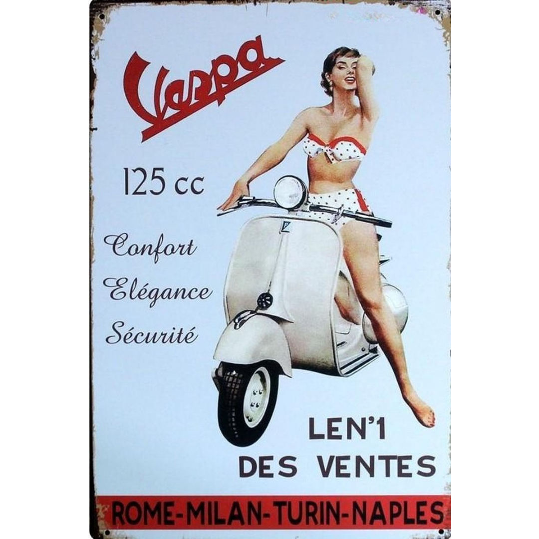 Vespa Tin Poster (30cm x 40cm)
