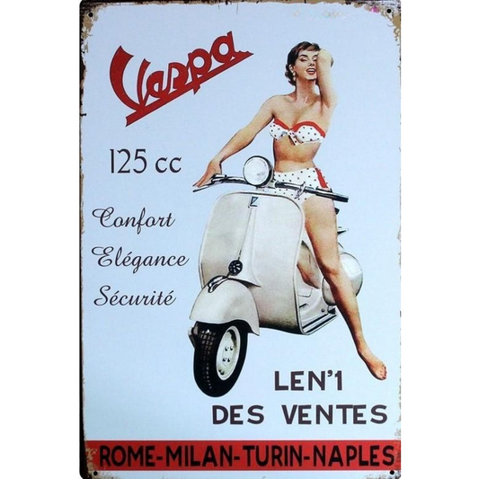 Vespa Tin Poster (30cm x 40cm)
