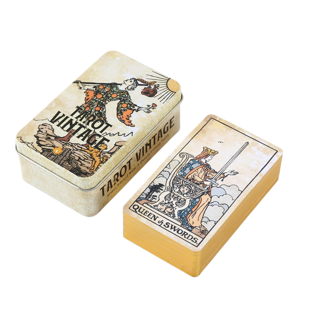 Vintage Tarot Metal Box