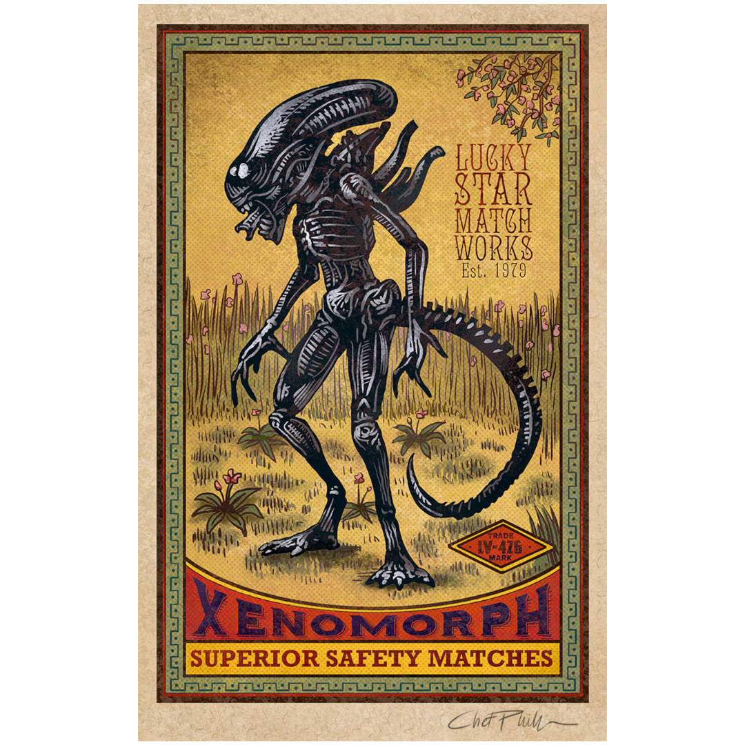 Xenomorph Matchbox Art Tin Poster (20x30cm)